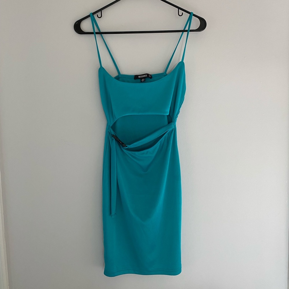 Blue Cutout Bodycon Dress